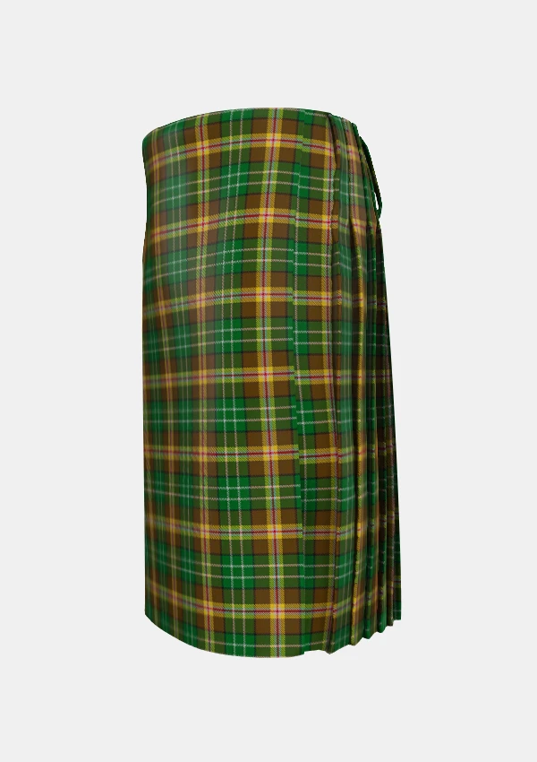 Traditional_McShane_Tartan_kilt_4111_left_image_with_pleated_design_and_adjustable_buckles_for_men