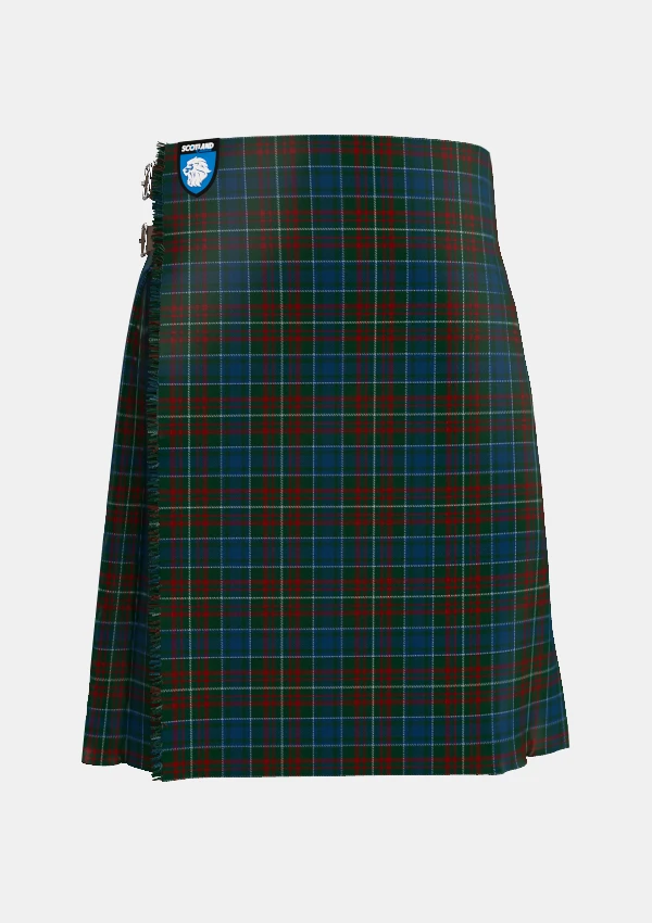 Traditional_Mcconnell_tartan_front_image_with_pleated_design_and_adjustable_buckles_for_men