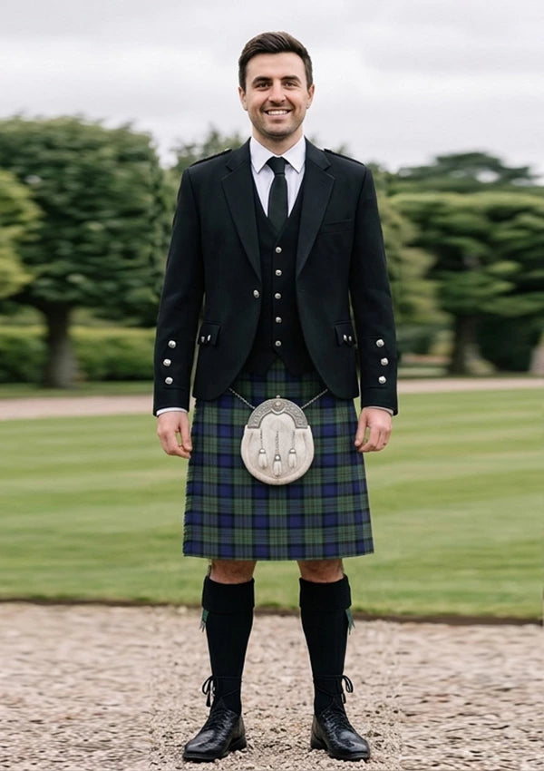 Traditional_Mclaren_tartan_342_Kilt_and_Argyle_Jacket_Kilt_Outfit_front_image
