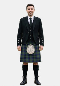 Traditional_Mclaren_tartan_342_Kilt_and_Argyle_Jacket_Kilt_Outfits_front_image