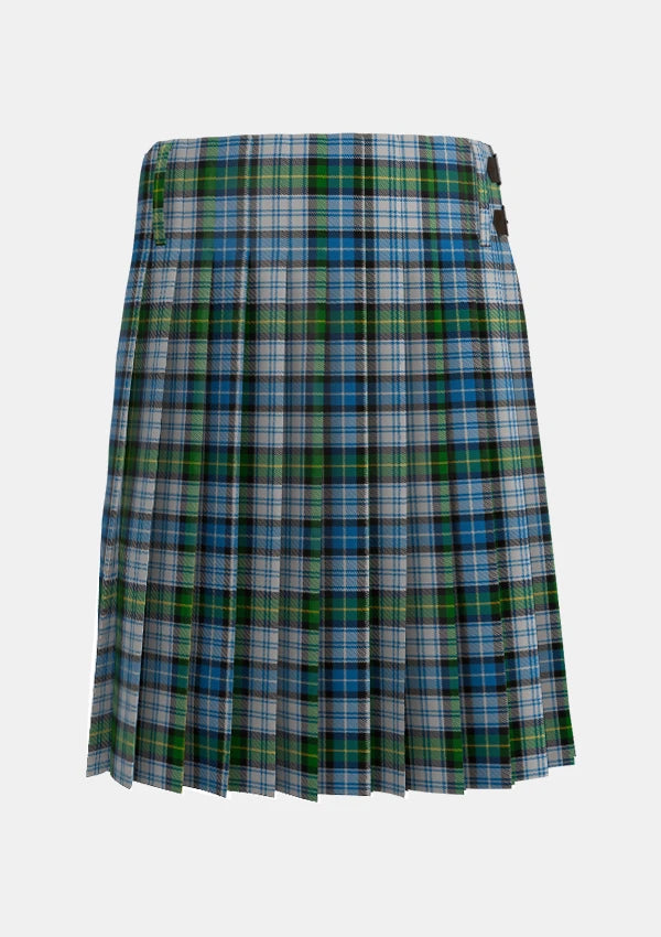 Traditional_Mcneil_tartan_1974_kilt_left_image_with_pleated_design_and_adjustable_buckles_for_men