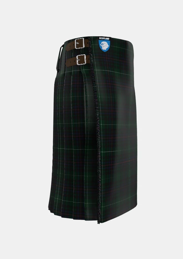 Traditional_Meiklejohn_Tartan_kilt_3175_right_image_with_pleated_design_and_adjustable_buckles_for_men
