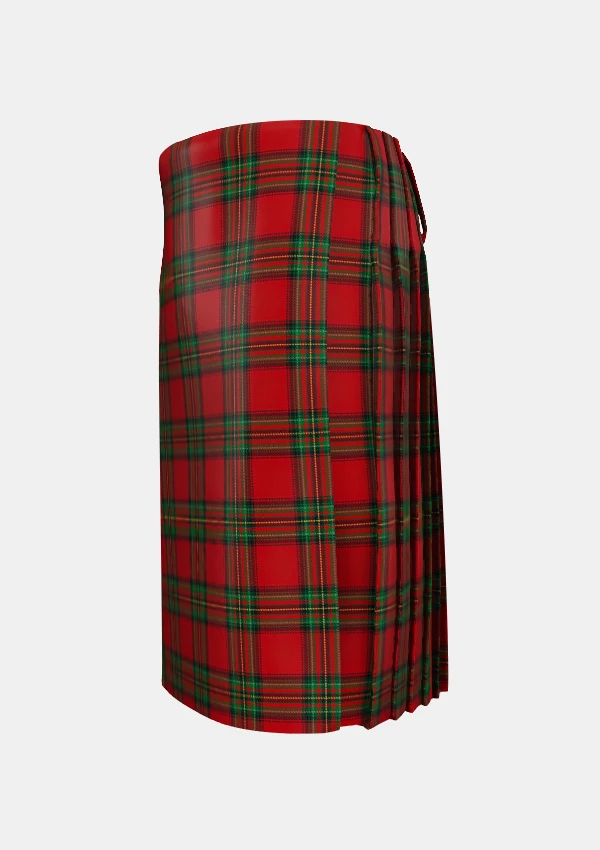 Traditional_Melrose_Tartan_kilt_3926_left_image_with_pleated_design_and_adjustable_buckles_for_men