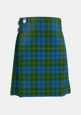 Traditional_Melville_Two_black_lines_Tartan_1050_kilt_front_image_with_pleated_design_and_adjustable_buckles_for_men