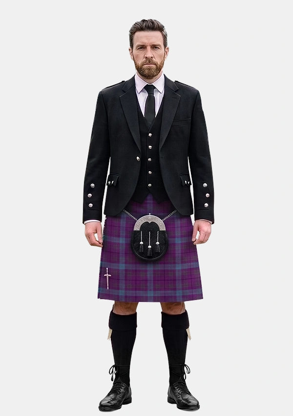 Traditional_Michie_Tartan_100042_Kilt_and_Argyle_Jacket_Kilt_Outfits_front_image