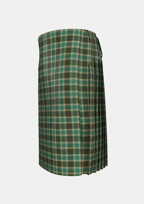 Traditional_Michigan_Tartan_kilt_left_image_with_pleated_design_and_adjustable_buckles_for_men