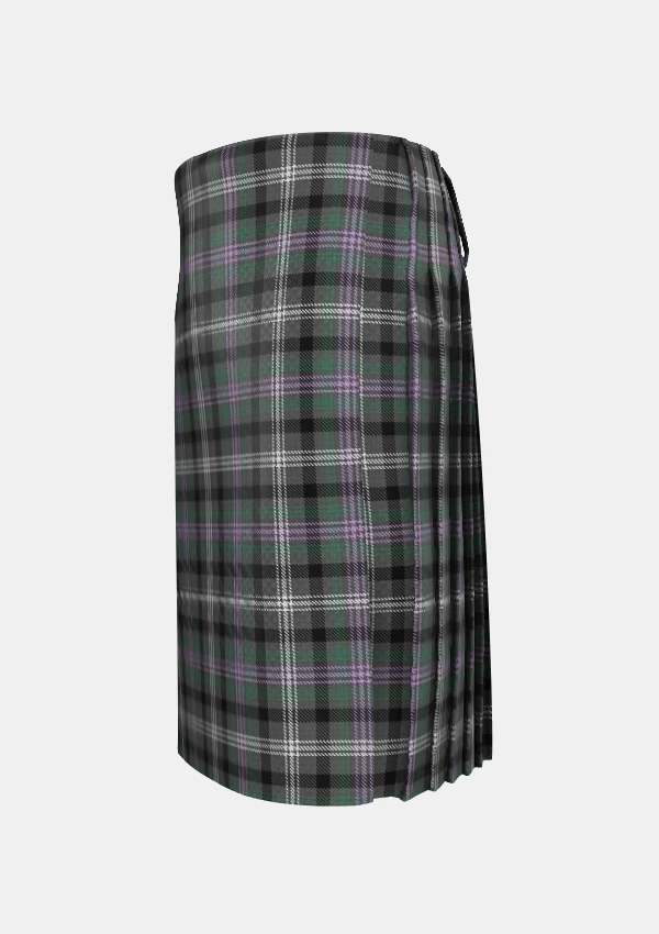 Traditional_Midnight_Thistle_Tartan_kilt_7499_left_image_with_pleated_design_and_adjustable_buckles_for_men