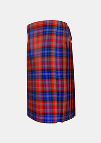 Traditional_Moir_Tartan_kilt_10326_left_image_with_pleated_design_and_adjustable_buckles_for_men