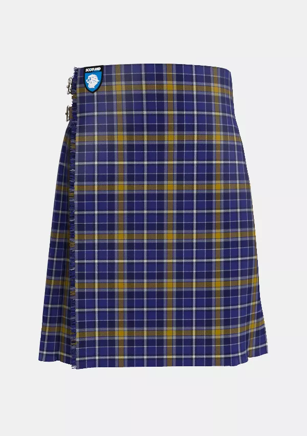 Traditional_Monaghan_County_Crest_Range_Tartan_7412_kilt_front_image_with_pleated_design_and_adjustable_buckles_for_men