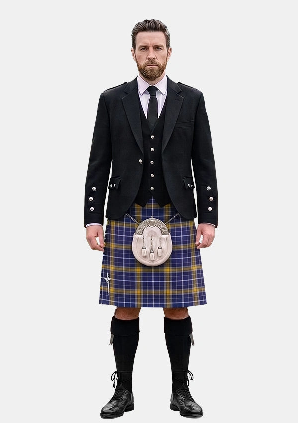 Traditional_Monaghan_County_Crest_Range_Tartan_Kilt_and_Argyle_Jacket_Kilt_Outfits_front_image