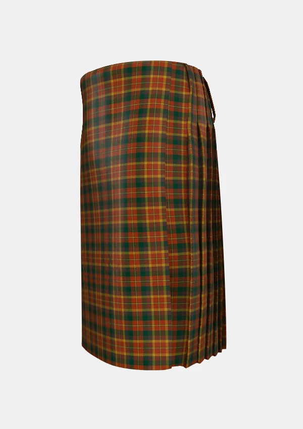 Traditional_Monaghan__County_Tartan_kilt_2267_left_image_with_pleated_design_and_adjustable_buckles_for_men