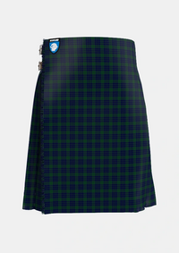 Traditional_Montgomery_2_Tartan_114_kilt_front_image_with_pleated_design_and_adjustable_buckles_for_men