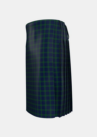 Traditional_Montgomery_2_Tartan_114_kilt_left_image_with_pleated_design_and_adjustable_buckles_for_men