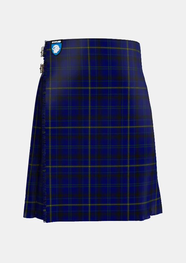 Traditional_Moon_Tartan_kilt_2744_front_image_with_pleated_design_and_adjustable_buckles_for_men