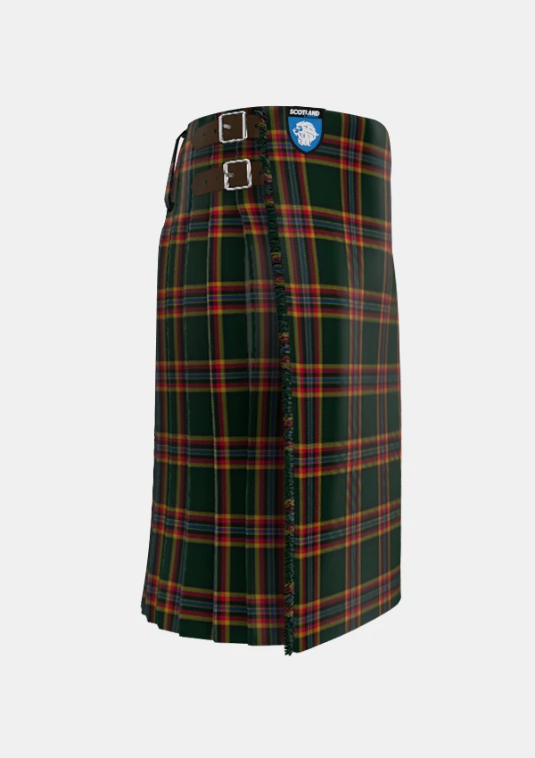 Traditional_Moran_Family_Ubique_Tartan_kilt_2745_right_image_with_pleated_design_and_adjustable_buckles_for_men