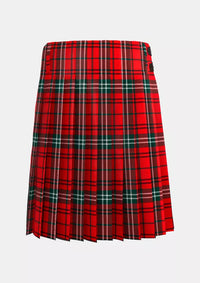 Traditional_Morrison_Red_Tartan_kilt_back_image_with_pleated_design_and_adjustable_buckles_for_men