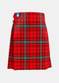 Traditional_Morrison_Red_Tartan_kilt_front_image_with_pleated_design_and_adjustable_buckles_for_men