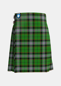 Traditional_Moss_Tartan_kilt_6063_front_image_with_pleated_design_and_adjustable_buckles_for_men