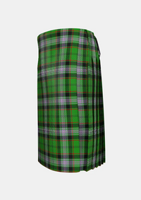 Traditional_Moss_Tartan_kilt_6063_left_image_with_pleated_design_and_adjustable_buckles_for_men