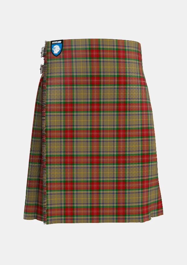 Traditional_Muirhead_Tartan_kilt_6001_front_image_with_pleated_design_and_adjustable_buckles_for_men