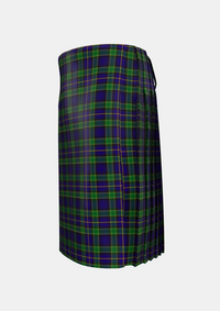 Traditional_Mulholland_Personal_Tartan_5649_kilt_left_image_with_pleated_design_and_adjustable_buckles_for_men