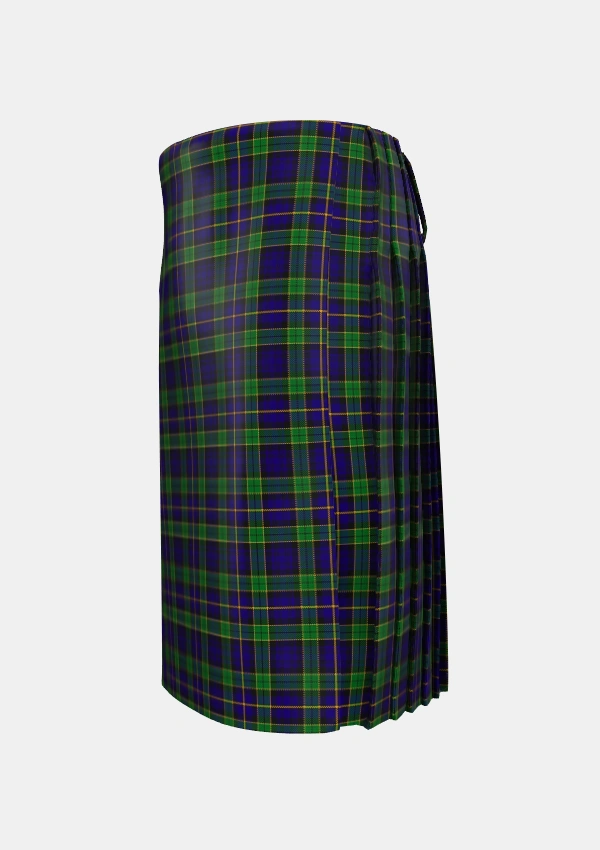 Traditional_Mulholland_Personal_Tartan_5649_kilt_left_image_with_pleated_design_and_adjustable_buckles_for_men