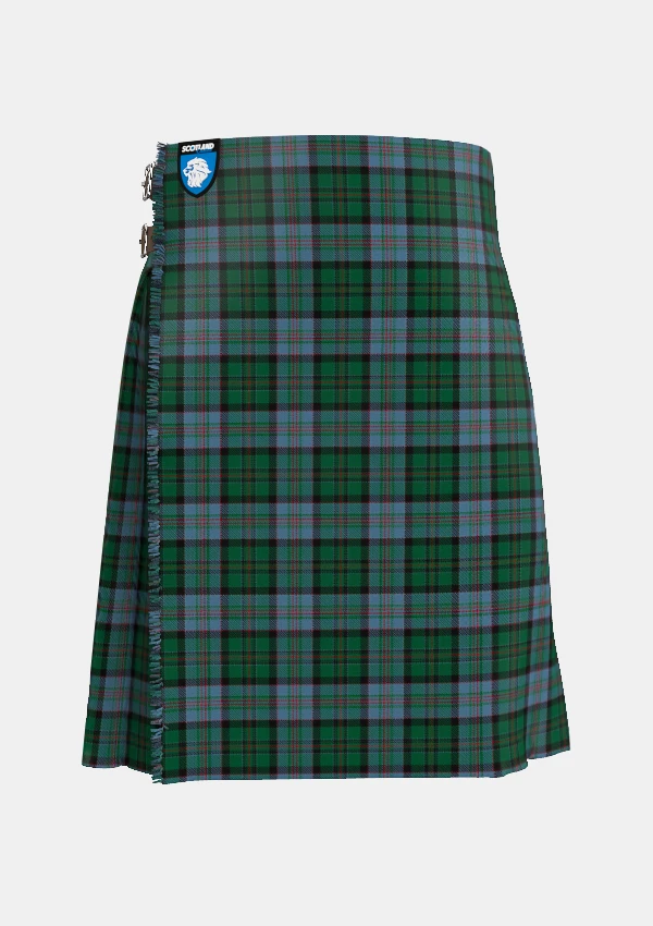 Traditional_Munster_Tartan_kilt_4061_front_image_with_pleated_design_and_adjustable_buckles_for_men
