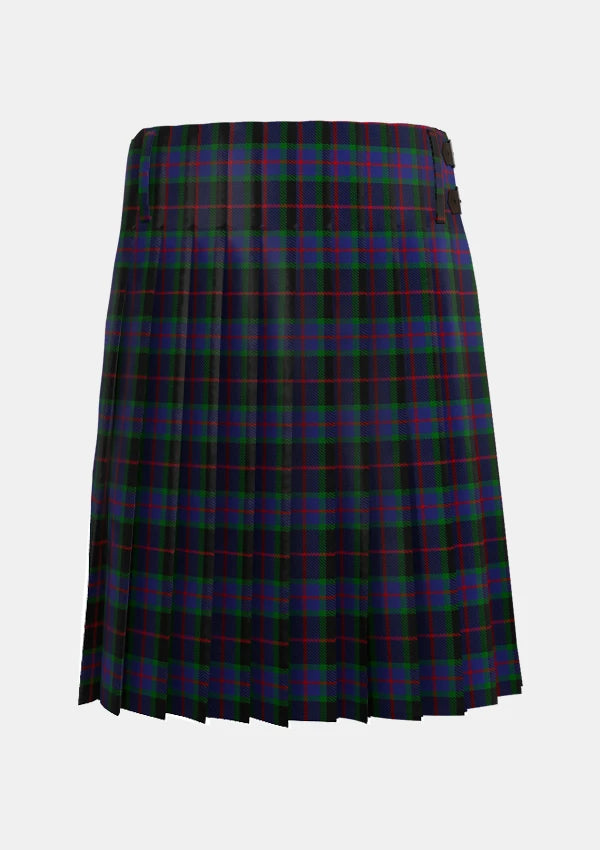 Traditional_Nairn_Tartan_kilt_1331_back_image_with_pleated_design_and_adjustable_buckles_for_men