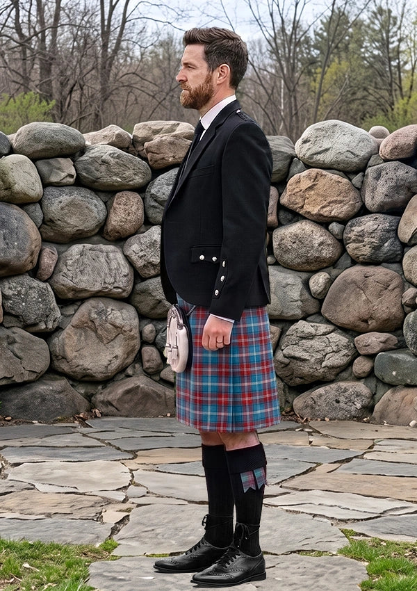 Traditional_Norwegian_Centennial_Tartan_6689_Kilt_and_Argyle_Jacket_Kilt_Outfit_left_image