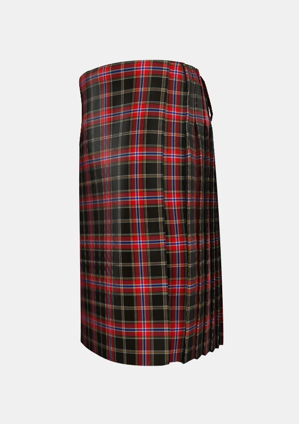 Traditional_Norwegian_Night_Tartan_kilt_left_image_with_pleated_design_and_adjustable_buckles_for_men
