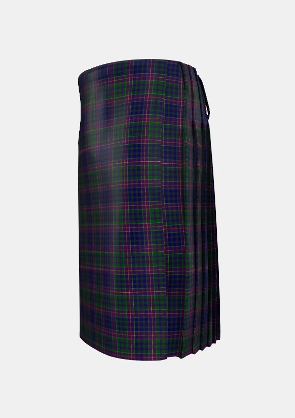 Traditional_O_Connor_Hugh_Tartan_11339_kilt_left_image_with_pleated_design_and_adjustable_buckles_for_men