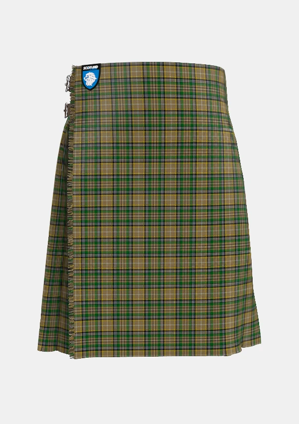 Traditional_O_Farrell_Tartan_kilt_front_image_with_pleated_design_and_adjustable_buckles_for_men
