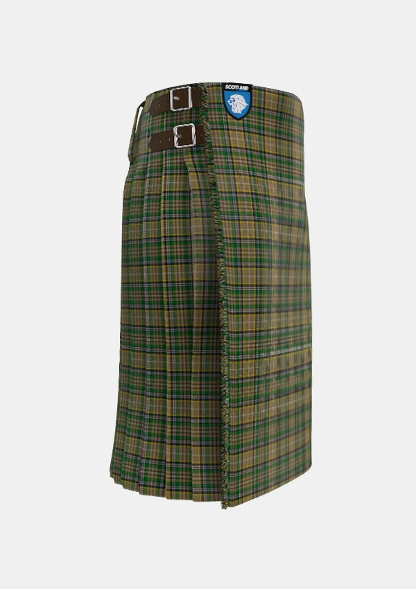 Traditional_O_Farrell_Tartan_kilt_right_image_with_pleated_design_and_adjustable_buckles_for_men