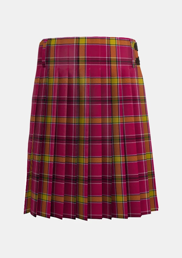 Traditional_O_Meehan_Tartan_kilt_back_image_with_pleated_design_and_adjustable_buckles_for_men