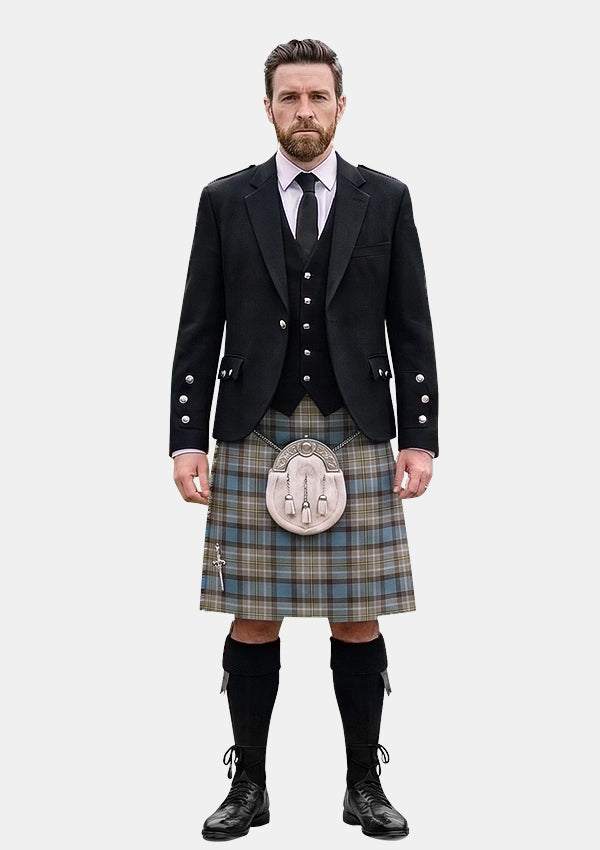 Traditional_O_Rourke_Tartan_6755_Kilt_and_Argyle_Jacket_Kilt_Outfits_front_image