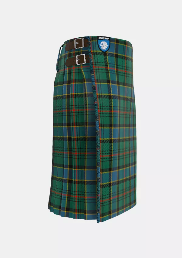 Traditional_Ogilvie_Hunting_Ancient_Tartan_kilt_right_image_with_pleated_design_and_adjustable_buckles_for_men