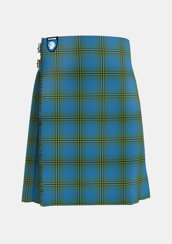 Traditional_Oliver_Hunting_Tartan_126_kilt_front_image_with_pleated_design_and_adjustable_buckles_for_men