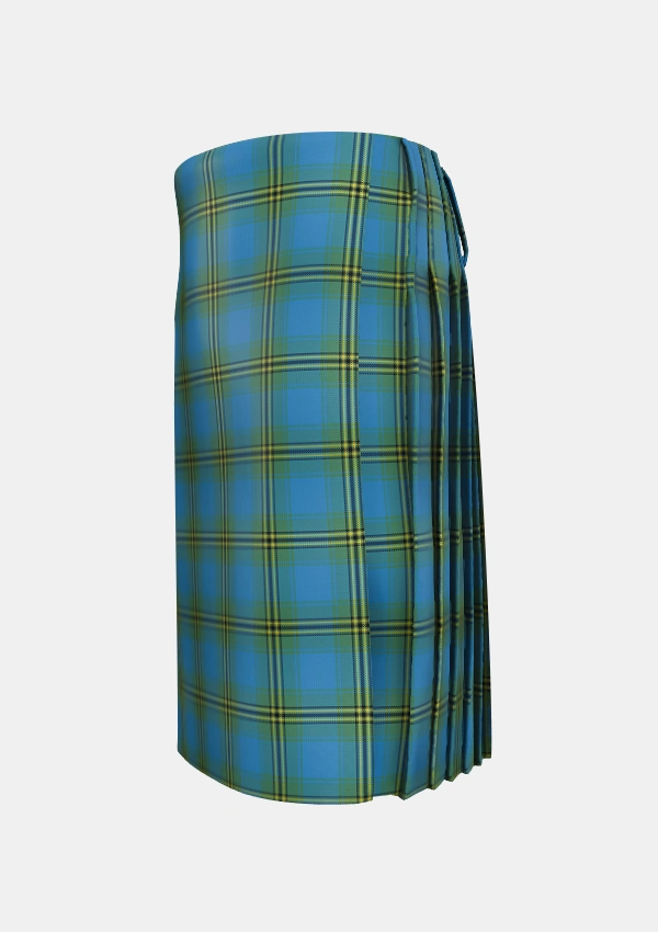 Traditional_Oliver_Hunting_Tartan_126_kilt_left_image_with_pleated_design_and_adjustable_buckles_for_men