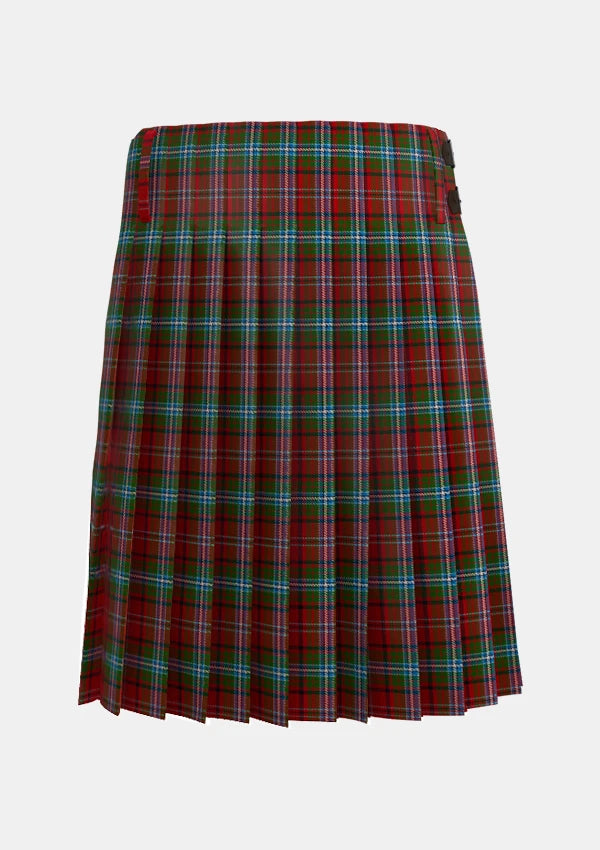 Traditional_Peacock_Tartan_kilt_back_image_with_pleated_design_and_adjustable_buckles_for_men