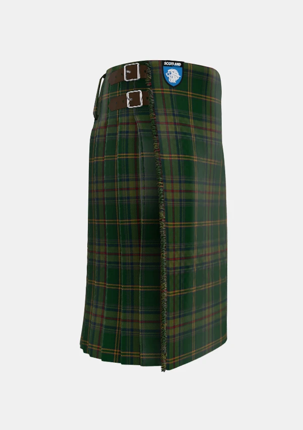 Traditional_Perth_County_Tartan_kilt_11714_right_image_with_pleated_design_and_adjustable_buckles_for_men