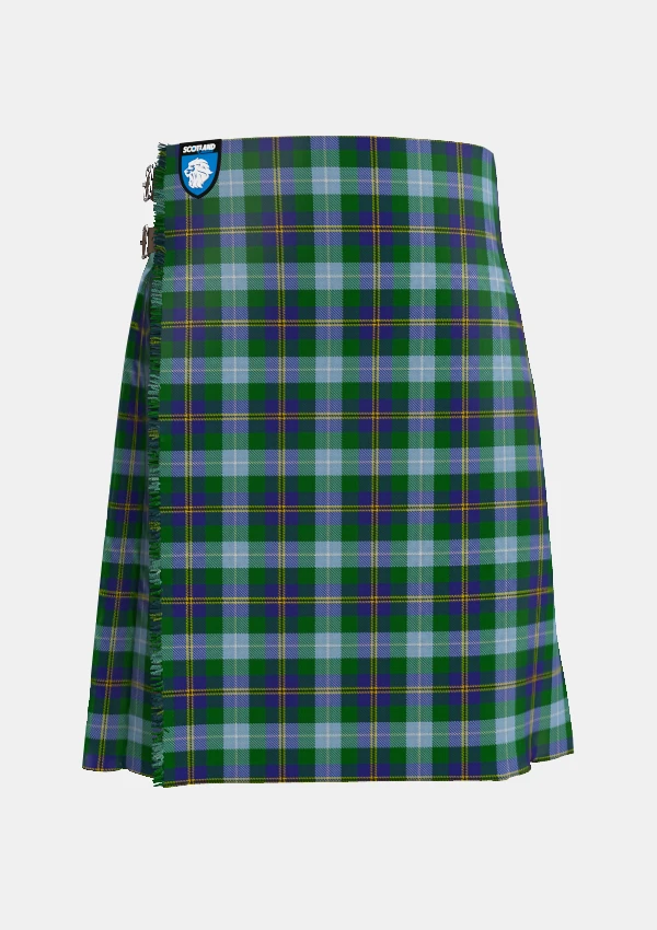 Traditional_Porteous_Tartan_kilt_1264_front_image_with_pleated_design_and_adjustable_buckles_for_men
