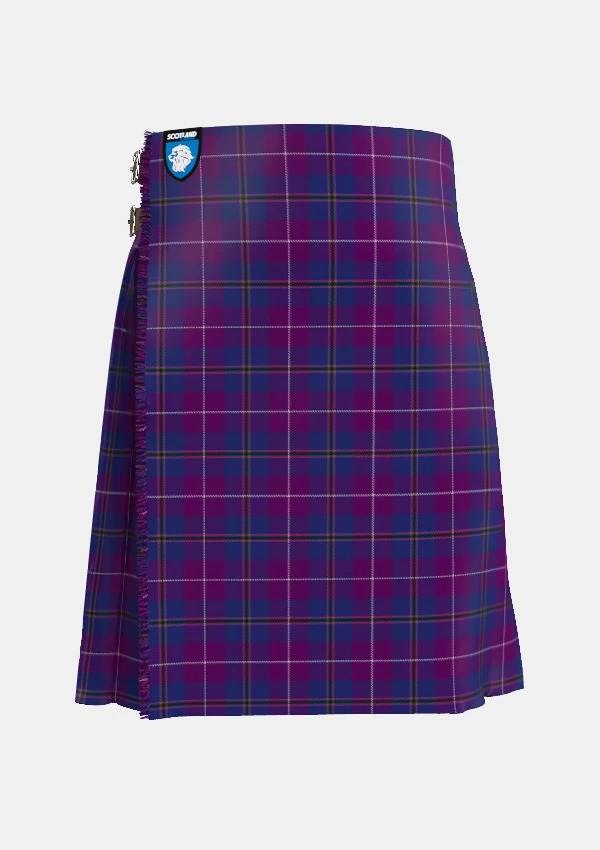 Traditional_Pride_Of_Glencoe_Tartan_kilt_3446_front_image_with_pleated_design_and_adjustable_buckles_for_men