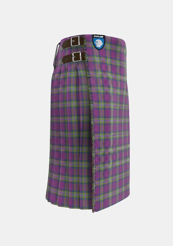 Traditional_Pride_of_Dornoch_Tartan_kilt_right_image_with_pleated_design_and_adjustable_buckles_for_men