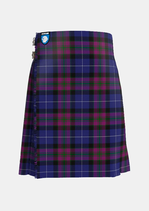 Traditional_Pride_of_Scotland_Tartan_2469_kilt_front_image_with_pleated_design_and_adjustable_buckles_for_men