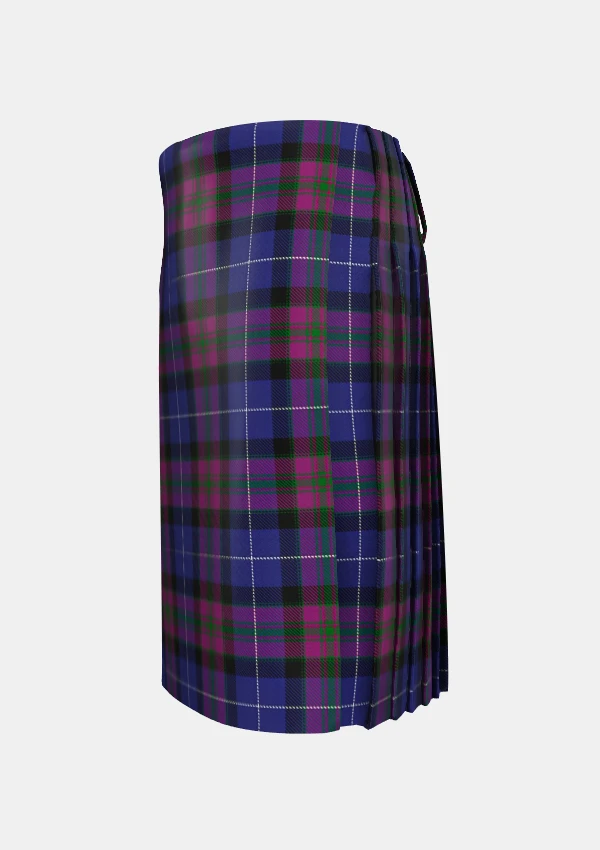 Traditional_Pride_of_Scotland_Tartan_2469_kilt_left_image_with_pleated_design_and_adjustable_buckles_for_men