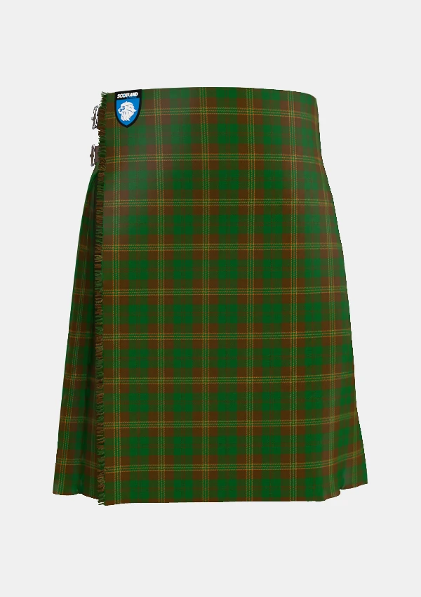 Traditional_Prince_David_Tartan_kilt_826_front_image_with_pleated_design_and_adjustable_buckles_for_men