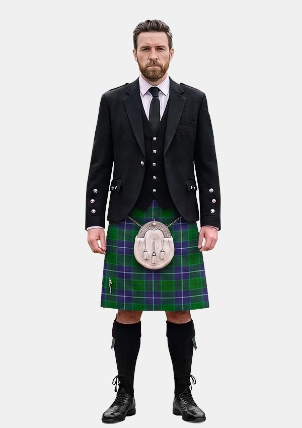 Traditional_Proudfoot_Tartan_14703_Kilt_and_Argyle_Jacket_Kilt_Outfits_front_image