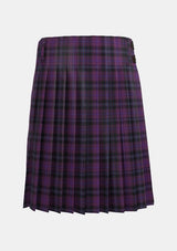 Traditional_Purple_Tartan_kilt_back_image_with_pleated_design_and_adjustable_buckles_for_men