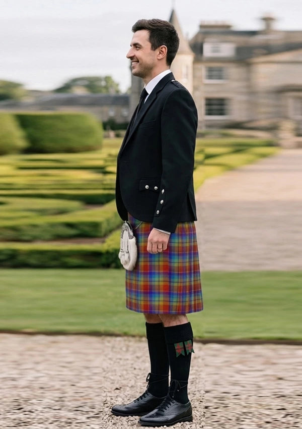 Traditional_Rainbow_tartan_2675_Kilt_and_Argyle_Jacket_Kilt_Outfit_left_image
