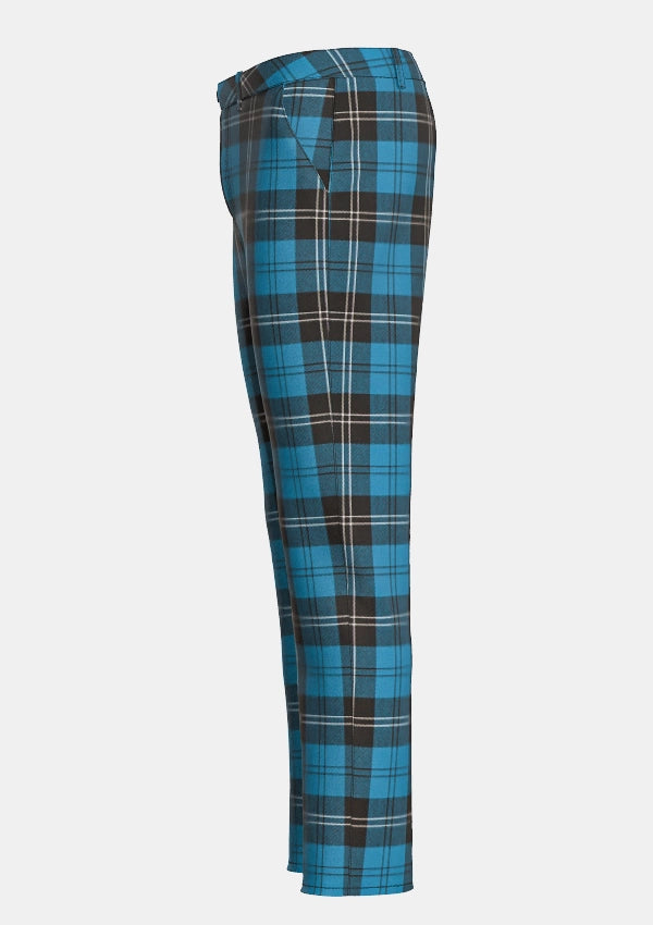 Maßgeschneiderte Ramsay Blau Tartan Hose	